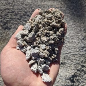 78 limestone in hand for scale and detail