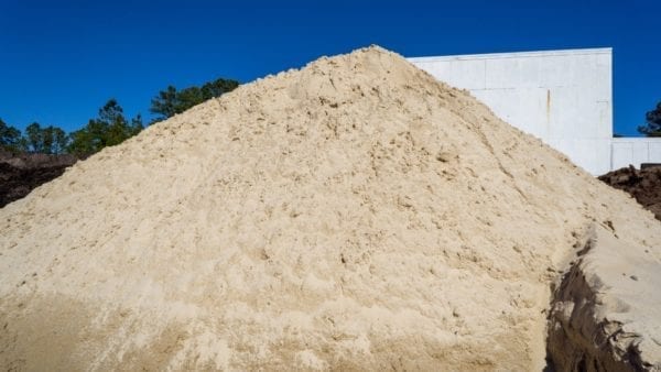 mortar sand mound